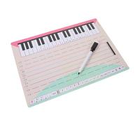 Tableau de Notation Musical Effaçable à Sec, Blanc, Léger | Élèves de Piano et Exercices de e Sol e Fa, Stylo Inclus