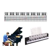 Tableau de notes de clavier de piano | Carte amovible pour guide de touches de piano, outil d'apprentissage de piano pour cours de musique, accessoires de piano pour débutants et Tumotsit