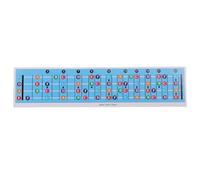 Tableau de Notes de Guitare Basse à Code Couleur Large pour Guitare Basse Électrique avec Réglage Standard E A D G