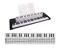 Tableau de notes de piano | Carte de clé de piano amovible pour 61/88 étiquettes autocollantes | Tableau de notes de clavier pour piano cours de musique débutants enfants