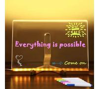 Tableau de notes LED avec couleurs,Tableau de notes LED avec couleurs pour | d'écriture pour - à messages lumineux, tableau d'écriture lumineux avec stylo 7, planche à des