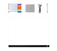 Tableau de notes LED, panneau d'écriture effaçable à sec, affichage de messages en acrylique, effet de lumière brillante, tableau d'écriture transparent avec fonction d'alimentation USB, d'art