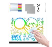 Tableau de notes LED - Tableau d'écriture lumineux à 7 couleurs, tablette à dessin effaçable à sec | Panneau d'affichage de messages à commande tactile pour, veilleuse artisanale, maison, bure