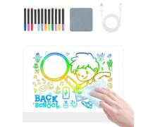 Tableau De Notes LED | Tablette Acrylique Lumineuse Portable,Tableau De Dessin Lumineux Pour | Pour Garçons Filles Adolescents École Bureau Maison Voyage Classe Maternelle
