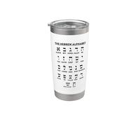 Tableau de paris alphabétique hébreu yiddish apprentissage de la langue Aleph Gobelet isotherme en acier inoxydable double paroi