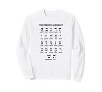 Tableau de Paris alphabétique hébreu Yiddish Apprentissage de la Langue Aleph Sweatshirt
