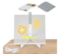 Tableau De Peinture À Dessin LED - Écran Mémo Éclairé Transparent, Support De Présentation De Notes En Acrylique, Panneau De Croquis Créatif Effaçable, Affichage De Rappel Visuel, Aide À L'espace De T