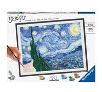 Tableau de peinture Ravensburger CreArt Vincent Van Gogh, Nuit Étoilée (40x30cm)