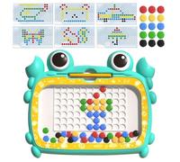 Tableau de perles magnétiques, jeux de dessin de crabes pour avec stylo magnétique, bloc de dessin de perles magnétiques, tableau de points de griffonnage, jouet éducatif pour et