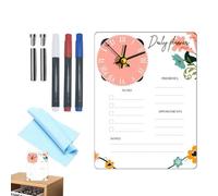 Tableau de planification effaçable - Tableau de planification effaçable à sec | Bloc de calendrier hebdomadaire en acrylique | Tablaeu de notes de bureau transparent, organisateur de planificateur de