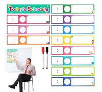 Tableau de planification pour les, calendrier visuel pour les tâches des - Tableau d'horaire quotidien des responsabilités - 12 cartes de poche de routine de comportement pour la salle de classe