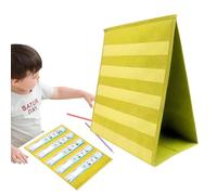 Tableau de poche de bureau - Double face et autonome, support portable pour démonstrations en classe, fournitures scolaires à domicile (33 x 32 cm) bleu/jaune/rouge