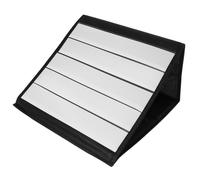 Tableau de Poche de Bureau Double Face Triangulaire Noir, PVC | Rangement Pliable, Poches Multiples et Support Stable, pour Bibliothèques et Enseignement à Domicile