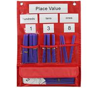 Tableau De Poche Des Valeurs De Place, Apprentissage Des Maths, Pratique Du Plastique, Pailles De Comptage, Caddie Pour Enfants De La Maternelle