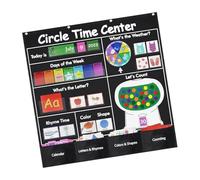 Tableau de poche éducatif pour centre de temps - Tableau de poche pour apprendre la météo, les lettres et les chiffres - Tableau de poche pour salle de classe - En tissu Oxford - Organiseur