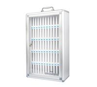 Tableau de poche en alliage en aluminium Armoire de rangement de téléphones portables, école en classe Classal portable Boîte de verrouillage de téléphone avec poignée et verrouillage de sécurité,