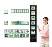 Tableau de poche horaire - Mini tableau horaire de voyage, calendrier quotidien visuel et routine pour | 5 cartes activités outil comportemental | classe préscolaire, maison, voyage