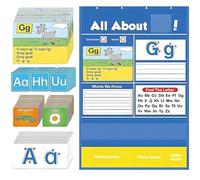 Tableau de poche interactif pour apprendre l'alphabet, tableau mural de reconnaissance des lettres, outil de classe préscolaire pour les jeux d'alphabétisation et de phonique précoces