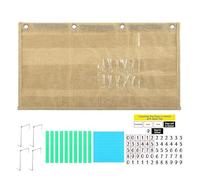 Tableau de poche pour compter les jours - Planche de mathématiques à base de lin, organisateur d'enseignement magnétique, présentoir d'apprentissage pour la salle de classe, suspension avec 4 crochets