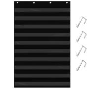 Tableau de poche pour emploi du temps quotidien, emploi du temps de vec 10 poches transparentes et 4 crochets de porte pour l'organisation de l'emploi du temps en classe ou à la maison