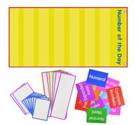 Tableau de poche pour salle de vec numéro du jour pour apprendre | Le tableau pliable de 40 x 80,5 cm en polyester et PVC favorise des leçons de mathématiques attrayantes pour l'école