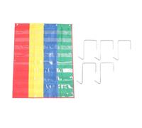 Tableau de poche suspendu à 4 colonnes, pour salle de rochet en métal transparent robuste, tableau de poche d'apprentissage Double face