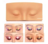Tableau de Pratique de Maquillage, Palette de Pratique pour Le Maquillage et Les Cils, l'aide Parfaite pour pratiquer Le Maquillage des Yeux Mannequin, Amateurs de Faux cosmétologues en Silicone