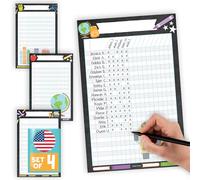 Tableau de présence pour la gestion de la salle de classe - 4 tableaux d'incitation pour les essentiels en classe, graphiques de comportement des élèves de 28 x 43 cm et suivi des devoirs, journal de