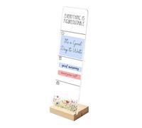 Tableau de prise de notes en acrylique transparent avec en bois solide, parfait pour la planification quotidienne, de mémo fonctionnel