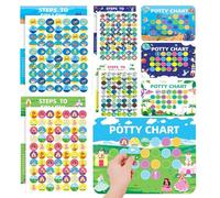 Tableau de Propreté avec Autocollants | Kit de 4 Tableaux avec Autocollants Ludiques pour l'Apprentissage du Pot,Outil Pédagogique pour Maternelle,Bonnes Habitudes Filles