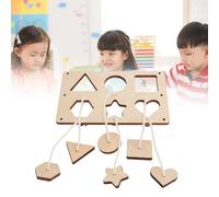 Tableau de puzzles en bois pour formes d'âge préscolaire, idéel pour l'apprentissage précoce et le développement de la motricité fine