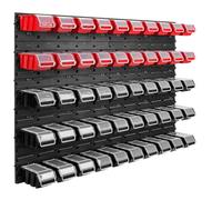 Tableau de rangement pour outils - BOTLE - 115 x 78 cm - 50 boîtes - Modularité - Plastique