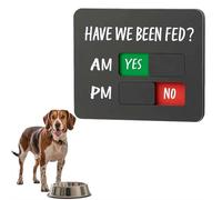 Tableau de rappel d'alimentation pour chien avec aimants « Have We Been Fed AM/PM » avec panneau d'alimentation pour animaux de compagnie pour suralimentation