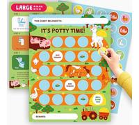 Tableau de récompense d'apprentissage de la propreté pour les tout-petits - Tableau de récompense autocollant sur le thème de la ferme pour enfants - Train to Poop - Tableau de récompense pour garçons