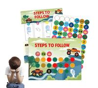 Tableau De Récompense Pour L Apprentissage De La Propreté,Outil Pédagogique Interactif Portable,Tableau D'Autocollants Pour Propreté | Pour Garçon Fille Salle De Classe Voyage Lit Maison Toilette Sall