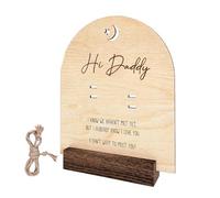 Tableau de révélation de grossesse, annonce créative de bébé, annonce de nouveau-né, tableau d'annonce en bois « Hi Dad » - Annonce créative de grossesse pour le futur papa - Idées d'annonce de bébé