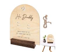 Tableau de révélation de grossesse pour mari | Annonce « Hi Dad » | Tableau en bois pour bébé « Dad to Be New Baby » - Tableau de révélation de bébé mignon - Annonce de bébé - En bois - Révélation de