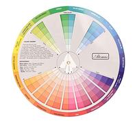 Tableau de roue chromatique, carte en papier pour roue chromatique créative, guide d'apprentissage des couleurs, carte de sélection de pigments pour ongles, roue de théorie des