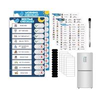 Tableau De Routine Pour - Outil Interactif Et Ludique Pour La Responsabilité,Tableau De Corvées Pour Tout-Petits Planche De Planning - Maison Réfrigérateur Blanc