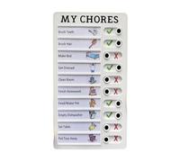 Tableau de routine quotidien réutilisable pour la gestion du temps des enfants - 12 x 20 cm - Tableau visuel pour planification de routine quotidienne - Planificateur mémo réutilisable