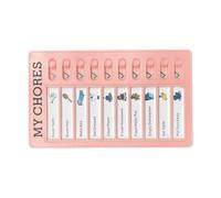 Tableau de routine quotidienne réutilisable pour enfants - Tableau de gestion du temps - Calendrier visuel - Liste de contrôle des tâches quotidiennes - 12 x 20 cm