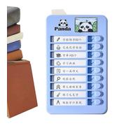 Tableau de routine visuel - Tableau de liste de contrôle quotidien pour, suivi des tâches comportementales pour, cadre en ABS de 11,8 x 6,5 cm + 26 pages de rechange, design coulissant