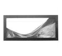infactory Tableau de Sable Noir et Blanc 35 x 16 cm avec Cadre en Bois