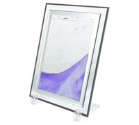 Tableau de Sable Mouvant 3d en Verre, Décoration de Bureau, Pourpre
