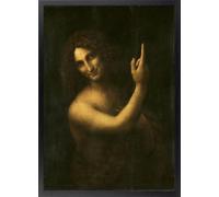 Tableau de Saint Jean Baptiste Léonard de Vinci - Poster d'Art Classique avec cadre - Tableaux Décoration Renaissance - Affiche de Musée