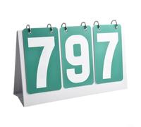 Tableau de score de sport imperméable en plastique léger avec fonction de rotation de page fluide (vert)