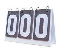 Tableau de score de table pour basket-ball, football, badminton et billard - Tableau de score sportif en plastique avec affichage à chiffres clairs, design pliable, 27 x 16 cm, léger, 300 g (gris)