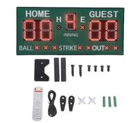 Tableau de score électronique de baseball - 5 chiffres LED lumineux numérique portable Softball Score Keeper avec télécommande, rechargeable pour l'intérieur et l'extérieur