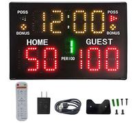 Tableau de score électronique de basket-ball avec fonctions fléchettes, gardien de score de table, réglage 24s, fonction alarme sonore et affichage arrière pour tennis de table
