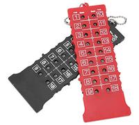 Tableau de Score Golf 18 Trous Scorers Stripe avec Enregistrement des Coups de 0 à 9 Accessoire Idéal pour Pratique et Compétition de Golf Lot de 2 Tableaux 16x6cm